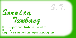 sarolta tumbasz business card